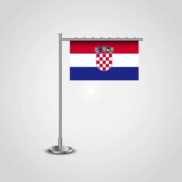 Croacia Diseño Bandera Vector — Vector de stock