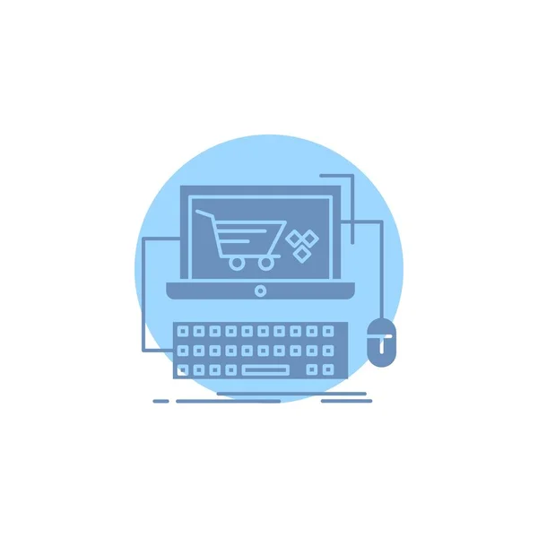 Cart Online Shop Store Game Glyph Icon — Διανυσματικό Αρχείο
