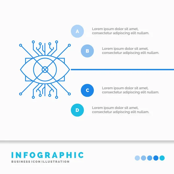 Augmentation Cyber Auge Linse Infografik Vorlage Für Website Und Präsentation — Stockvektor