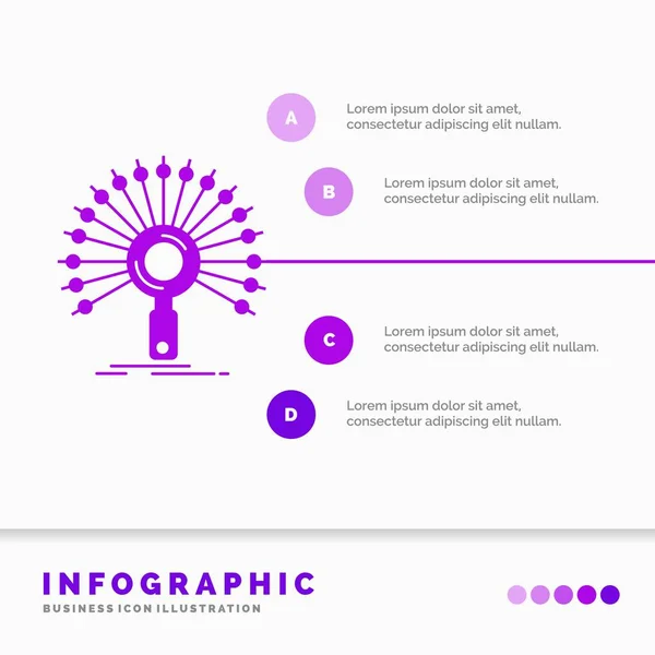 Dati Informazioni Informazioni Rete Reperimento Infografica Modello Sito Web Presentazione — Vettoriale Stock