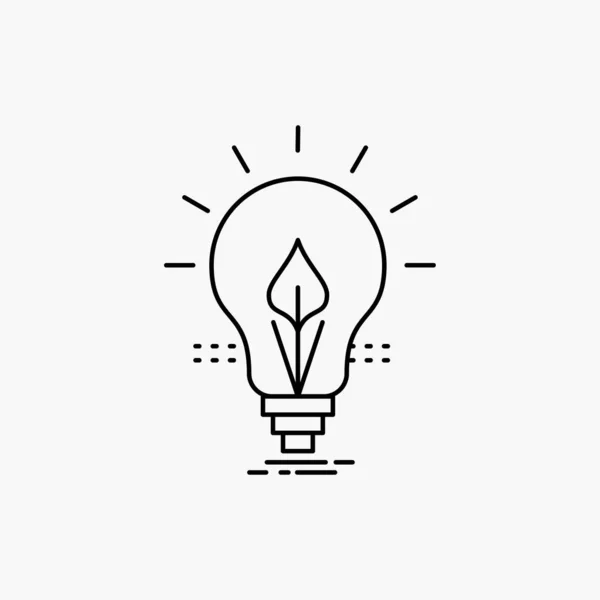 Bulb Idea Electricity Energy Light Line Icon Vector Isolated Illustration — Stock Vector