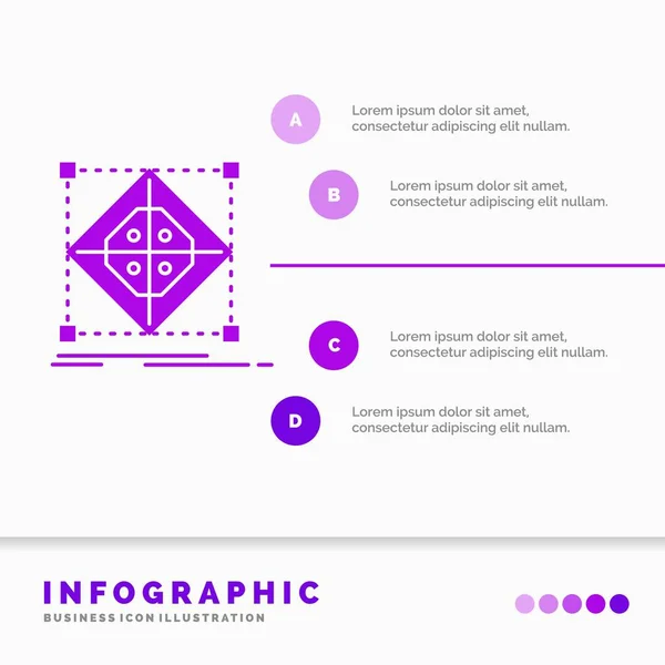 Architecture Cluster Grille Modèle Préparation Modèle Infographie Pour Site Web — Image vectorielle