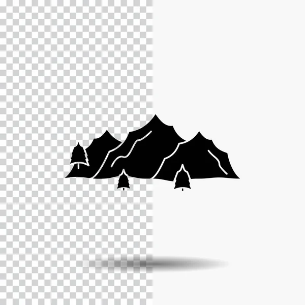 Berg Landschaft Hugel Natur Baumgrenze Symbol Auf Transparentem Hintergrund Abbildung Stockvektor C Flatart 228850298