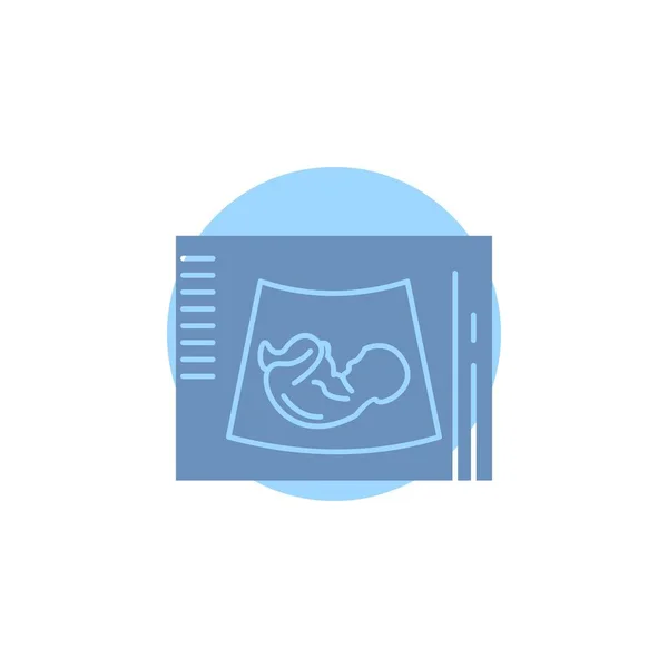 Maternity Pregnancy Sonogram Baby Ultrasound Glyph Icon — Stock Vector