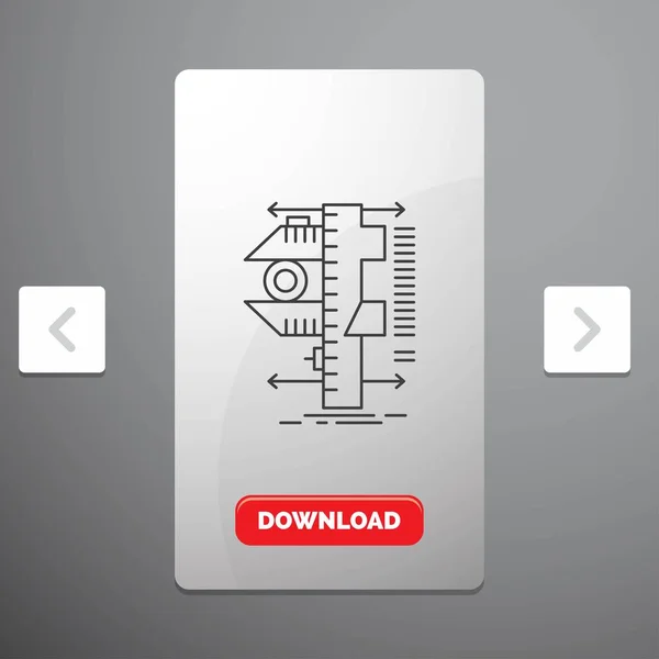 メジャー ノギス ノギス 物理学 測定ライン ボタンのアイコン大酒盛り改ページ調整スライダー デザイン 赤ダウンロード — ストックベクタ