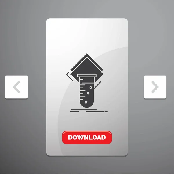 เคม องปฏ การ การศ กษา การทดสอบ การทดสอบไอคอน Glyph Carousal Pagination — ภาพเวกเตอร์สต็อก