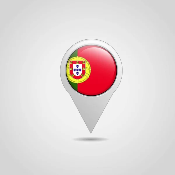 Португальский Флаг Pin — стоковый вектор