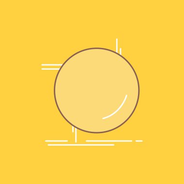 zincir, bağlamak, bağlantı, bağlantı, düz çizgi simgesini dolu tel. Güzel Logo düğme UI ve Ux, Web veya mobil uygulama için sarı arka plan üzerinde