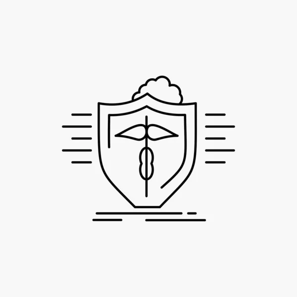 insurance, health, medical, protection, safe Line Icon. Vector isolated illustration