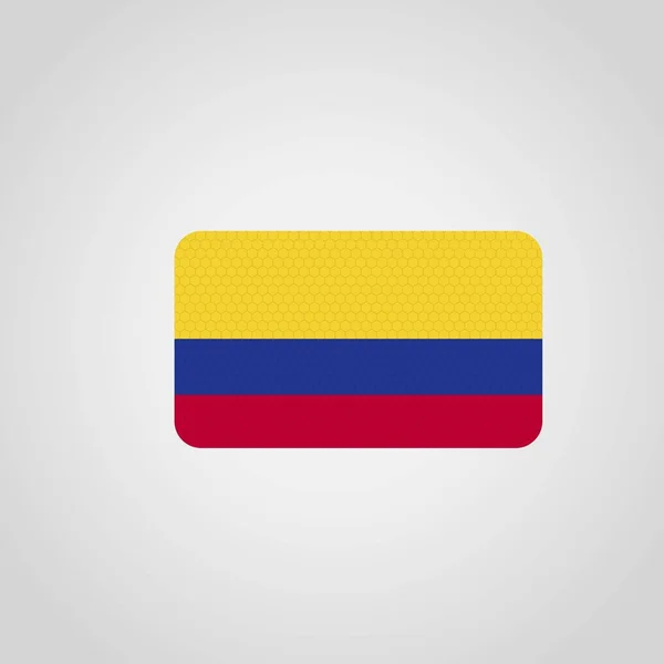 Colombia Bandera Diseño Vector — Vector de stock