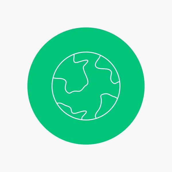 Jorden Globen Världen Geografi Discovery Vit Ikon Cirkel Bakgrunden Ikonen — Stock vektor
