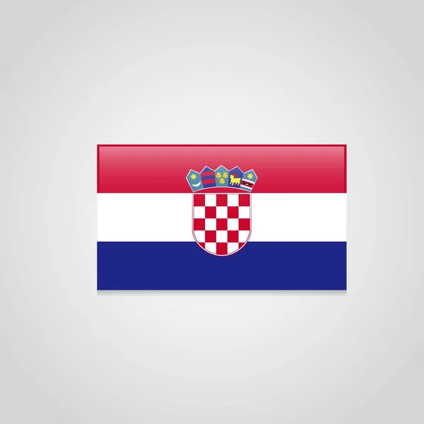 Croacia Diseño Bandera Vector — Vector de stock