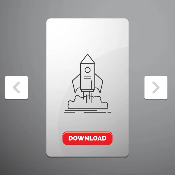 페이지 슬라이더 디자인 다운로드 버튼에 아이콘 — 스톡 벡터