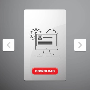Firma, profil, rapor, edit, Update çizgisi simgesinde rekreasyon Pagination Slider tasarımı ve kırmızı Download düğme
