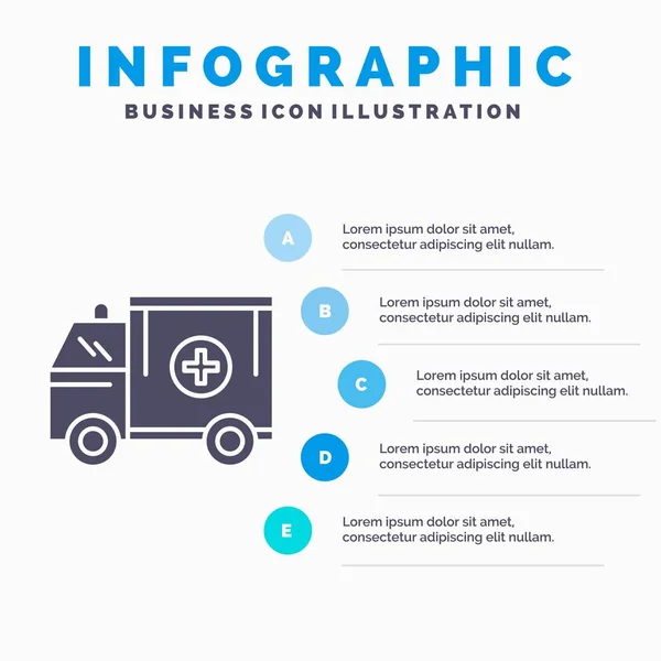 Krankenwagen Lkw Medizin Hilfe Van Infografik Vorlage Für Website Und — Stockvektor