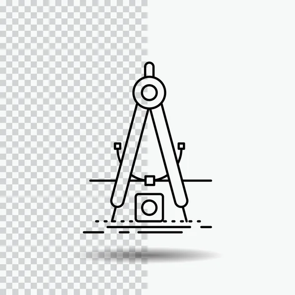 Design Maß Produkt Verfeinerung Entwicklungsleitungssymbol Auf Transparentem Hintergrund Abbildung Schwarzer — Stockvektor