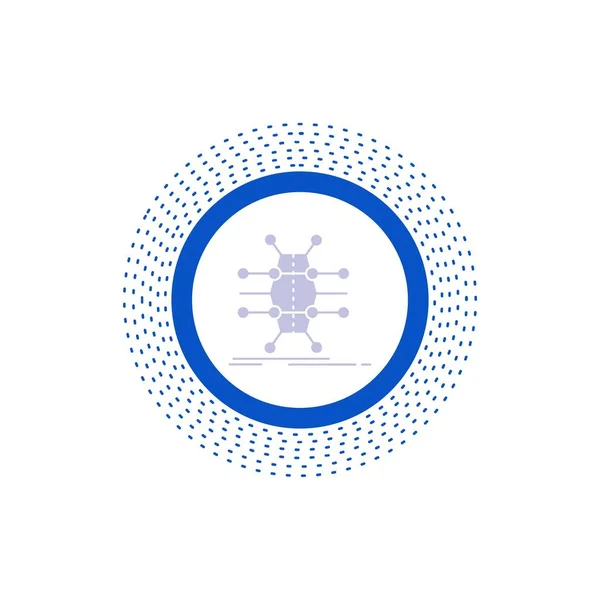 Distribuição Rede Infraestrutura Rede Smart Glyph Icon Ilustração Isolada Vetor —  Vetores de Stock