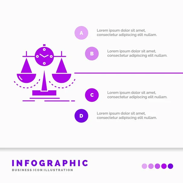 Balanced Management Measure Scorecard Strategy Infographics Template Website Presentation Glyph — Stock Vector