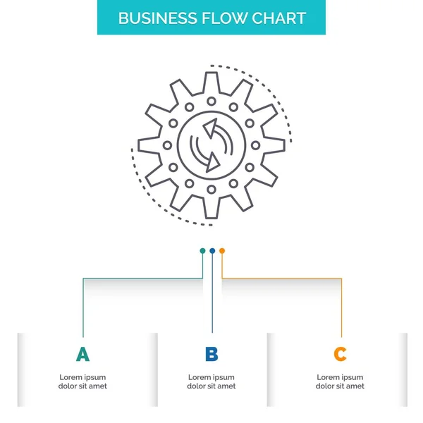 Management Process Production Task Work Business Flow Chart Design Steps — Stock Vector