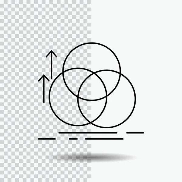 Balance Circle Alignment Measurement Geometry Line Icon Transparent Background Black — Stock Vector