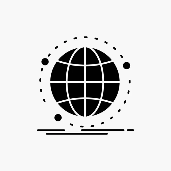 Dados Global Internet Rede Web Glyph Icon Ilustração Isolada Vetor — Vetor de Stock