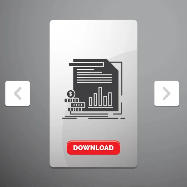Экономика Финансы Деньги Информация Сообщает Glyph Icon Carousal Pagination Slider — стоковый вектор