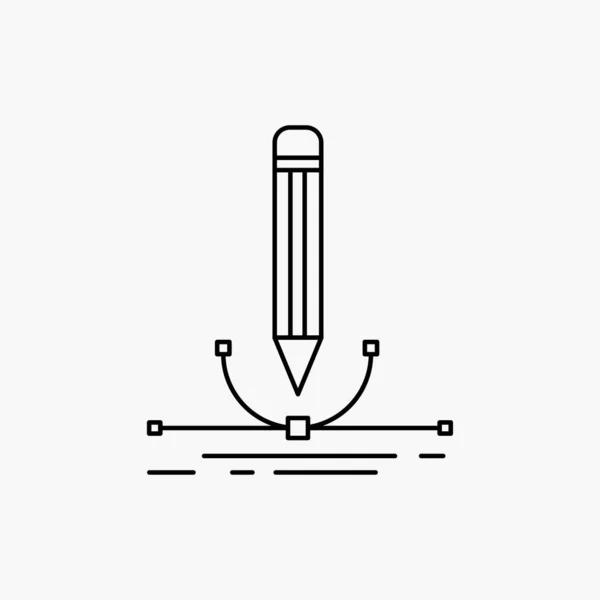 Illustration Design Stift Grafik Liniensymbol Vektor Isolierte Abbildung — Stockvektor