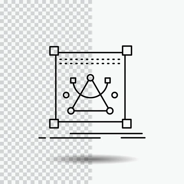 Editar Editar Objetar Cambiar Tamaño Icono Línea Fondo Transparente Icono — Vector de stock