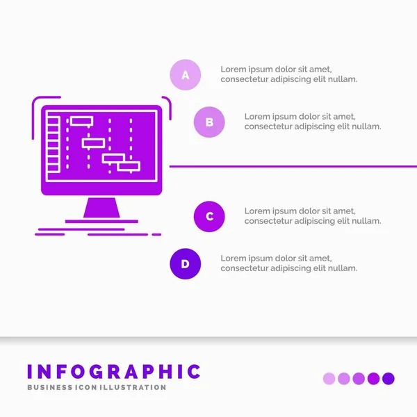 Ableton Ansökan Daw Digitalt Sequencer Infographics Mall För Webbplats Och — Stock vektor