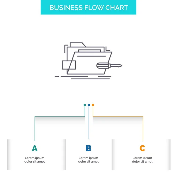 Carpeta Reparación Skrewdriver Tecnología Diseño Técnico Diagramas Flujo Negocios Con — Archivo Imágenes Vectoriales
