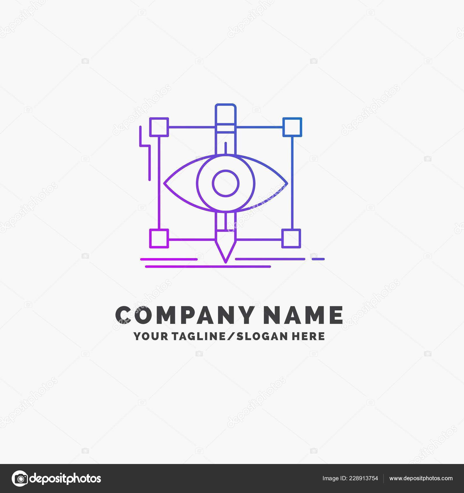 Design Draft Sketch Sketching Visual Purple Business Logo