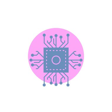 Çip, cpu, miniyonga, işlemci, teknoloji glif simgesi.