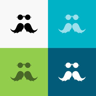 bıyık, yenilikçi, movember, Erkek, Erkek simgesi üzerinde çeşitli arka plan. glif tarzı tasarım, Web ve uygulama Eps 10 vektör çizim için tasarlanmış