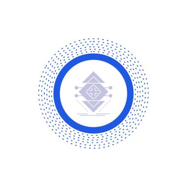 Bilgisayar, veri, altyapı, bilim, glif simge yapısı. İzole vektör çizim