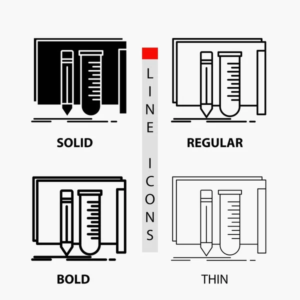 Construir Equipo Fab Laboratorio Herramientas Icono Delgado Regular Línea Audaz — Archivo Imágenes Vectoriales