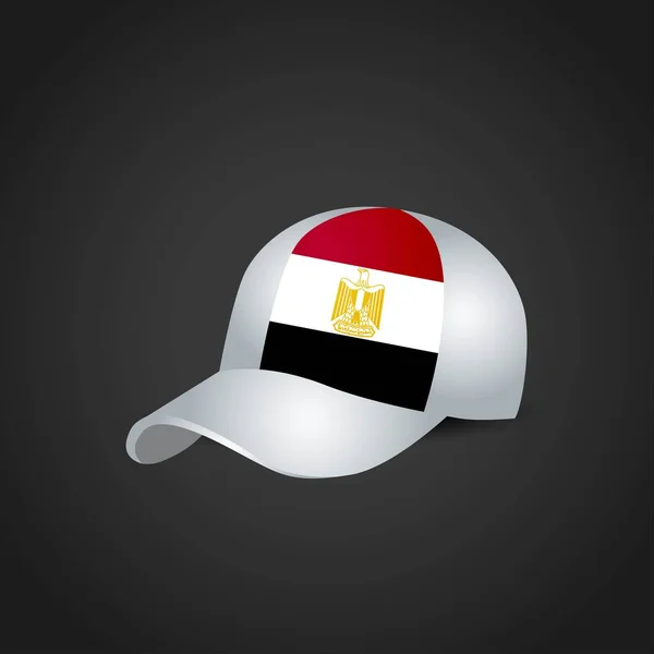 Bandera Egipto Cap — Vector de stock