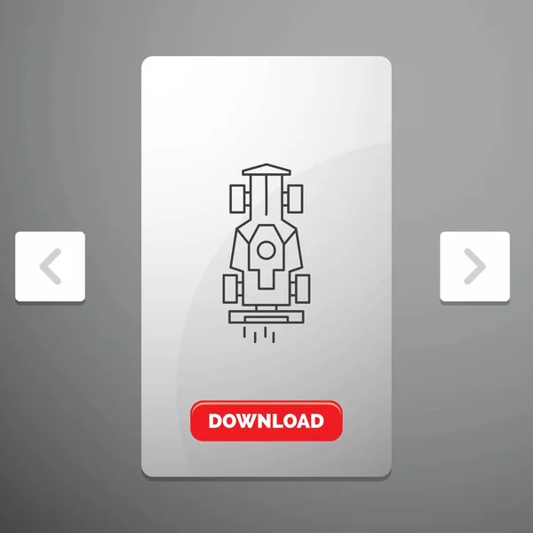 Автомобиль Формула Игра Гонки Иконка Скорости Дизайне Слайдера Carousal Pagination — стоковый вектор