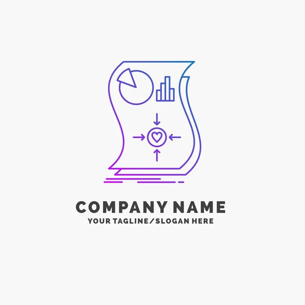Estimativa Amor Relacionamento Resposta Responsivo Purple Business Logo Template Lugar — Vetor de Stock