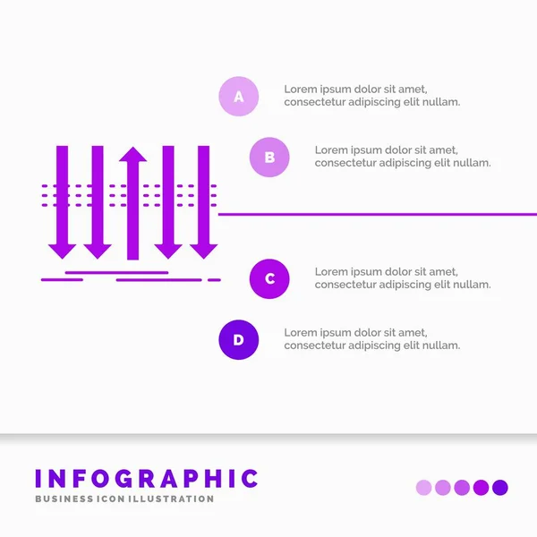 Seta Negócios Distinção Frente Individualidade Modelo Infográficos Para Site Apresentação —  Vetores de Stock