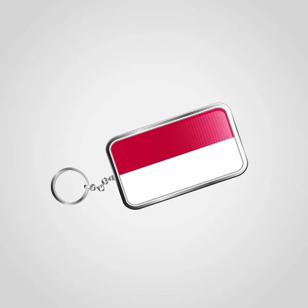 Indonesia Vector Keychain Design — Stock Vector