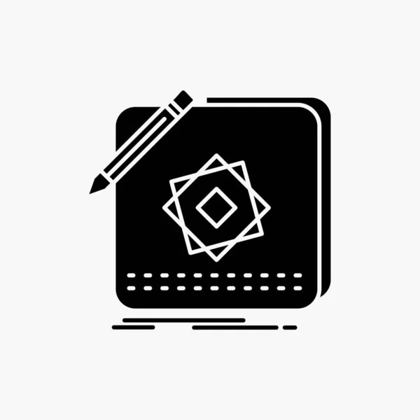 Design Logotyp Ansökan App Glyph Designikon Isolerade Vektorillustration — Stock vektor