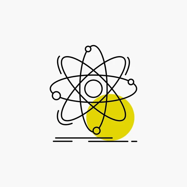 Átomo Ciência Química Física Ícone Linha Nuclear —  Vetores de Stock