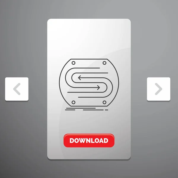 กศรธ แนวค บรรจบก ตรงก ไอคอนเส นสนามใน Carousal Pagination Slider Design — ภาพเวกเตอร์สต็อก