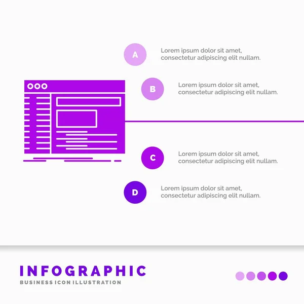 Admin Konsole Panel Root Software Infografik Vorlage Für Website Und — Stockvektor