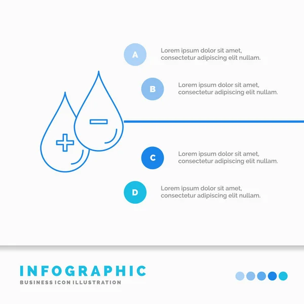 Sang Goutte Liquide Modèle Infographie Moins Pour Site Web Présentation — Image vectorielle