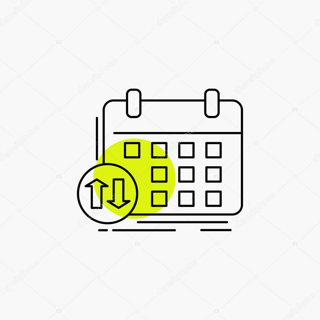schedule, classes, timetable, appointment, event Line Icon