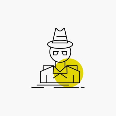 Dedektif, kesmek, gizli, casus, hırsız satırı simgesi