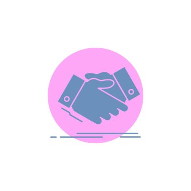 el sıkışma, el sallamak, el, anlaşma, iş glif simgesi sallayarak.