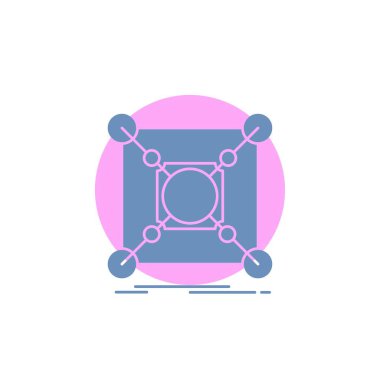 Bankası, Merkezi, bağlantı, veri, hub karakter simgesi.