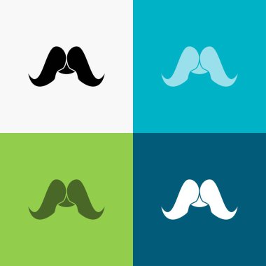 bıyık, yenilikçi, movember, Erkek, Erkek simgesi üzerinde çeşitli arka plan. glif tarzı tasarım, Web ve uygulama Eps 10 vektör çizim için tasarlanmış